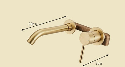 Gold/Black/Chrome/Brushed Gold Single Lever Wall Mount Bathroom Faucet