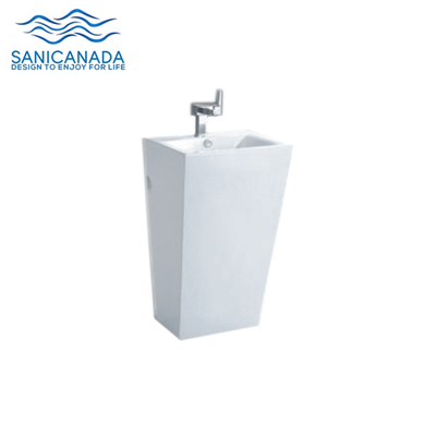 Rectangular Floor Freestanding Basin Pedestal Sink