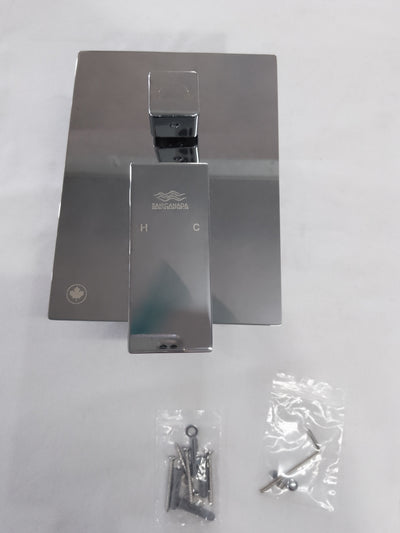 Special Deal-CSA Certified-Chrome Square 12" Inch Rain Head Pressure Balance 2 and 3  way Function Diverter with slide bar CSA Shower Kit