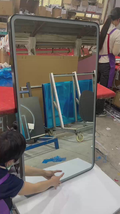 STOCK-BLACK-Rectangular LED pendant LED light celling mounted bathroom mirror