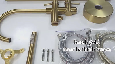 Brushed Gold CSA Certified Freestanding Bathtub