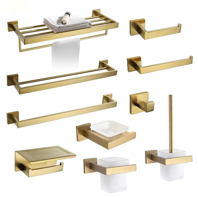 Brushed Gold Square  Bathroom Accessories