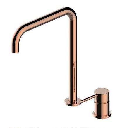 Copy of Rose Gold- Brushed Gold 2 pieces Tall Vessel Faucet  360 rotating widespread Black basin Tap