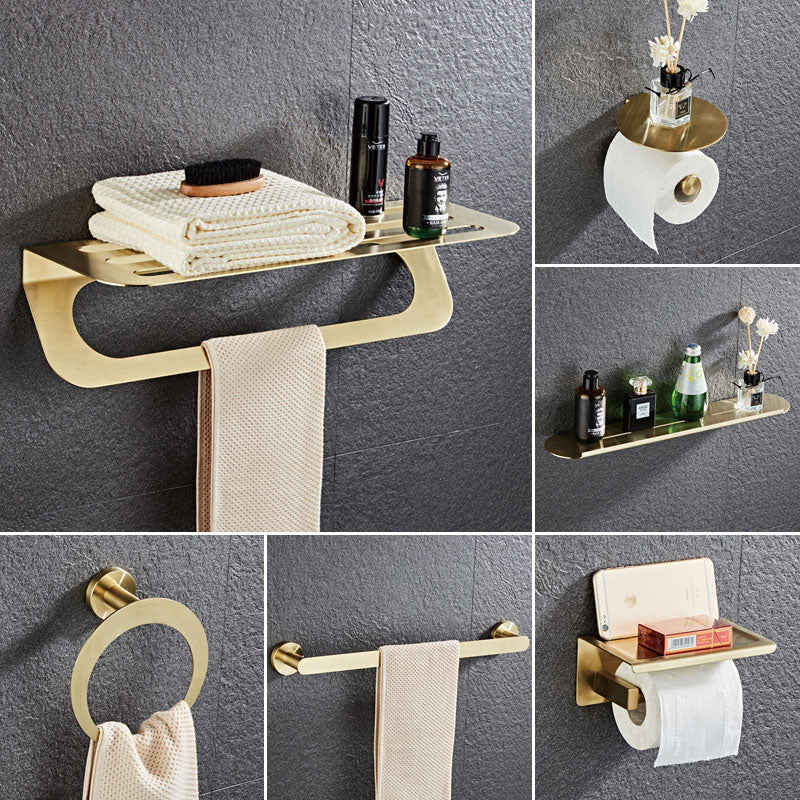 Nordic design Brushed Gold Bathroom Accessories