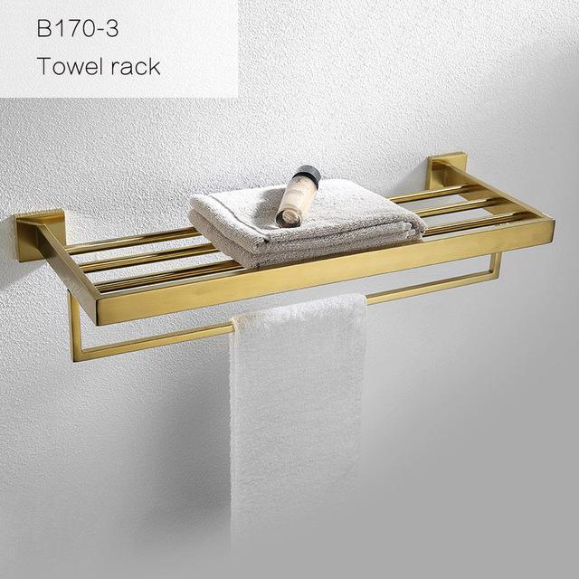 Brushed Gold Square  Bathroom Accessories