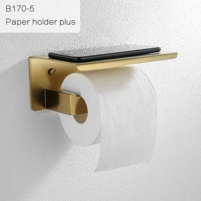 Brushed Gold Square  Bathroom Accessories