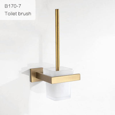 Brushed Gold Square  Bathroom Accessories