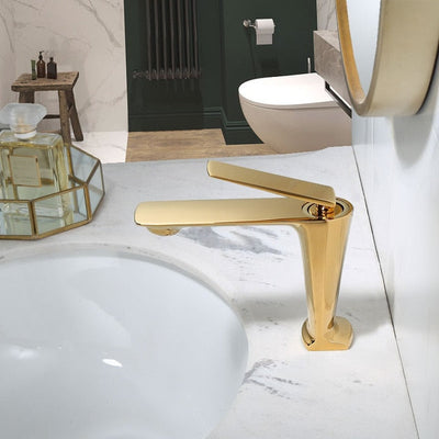 Gold- Rose Gold- Black Single Hole Lavatory Faucet