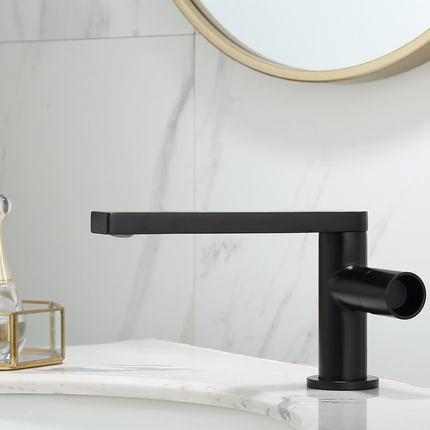 White-Black- Rose Gold Tall Vessel Basin Lavatory Faucet