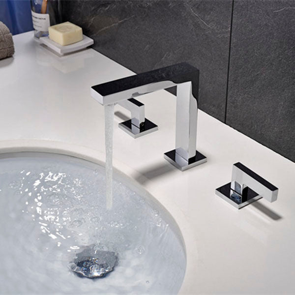 Glock-Matte Black 8 Inch Wide Spread Lavatory Faucet Set