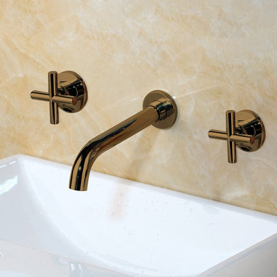 Cross Handles Wall mounted Bathroom Faucet