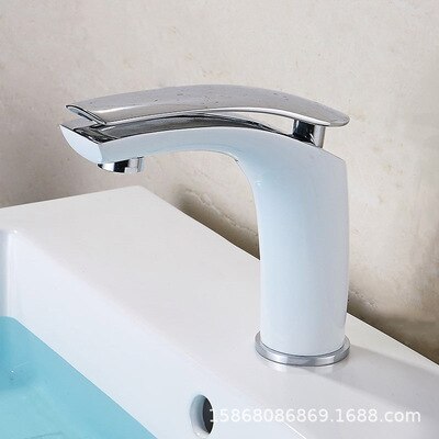 Red-white-black-chorme Tall and short single hole bathroom faucet