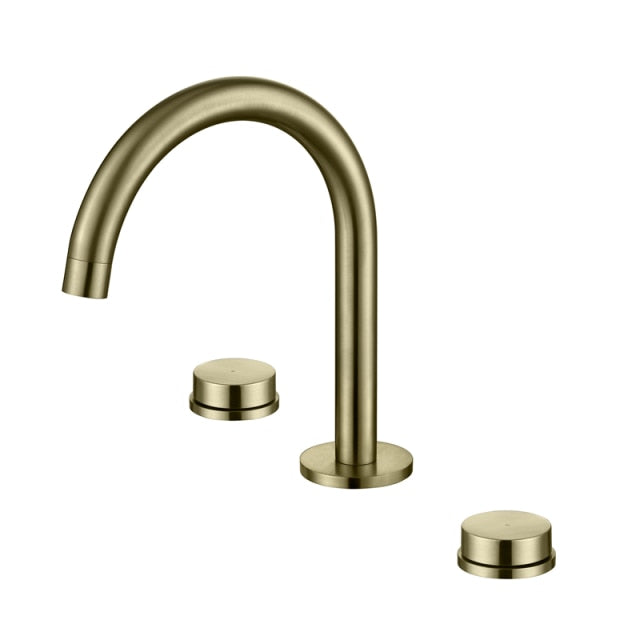 Ibiza-Brushed gold 8" inch wide spread bathroom faucet