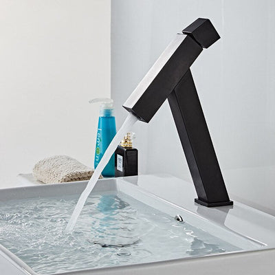 Walther PPK-Black Square Single Hole Lavatory Faucet