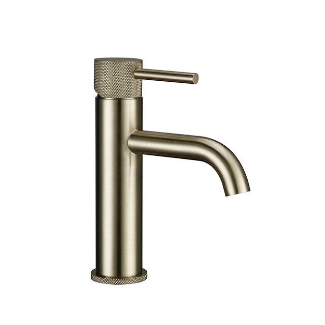 Brushed Gold Bathroom Faucet Single Hole