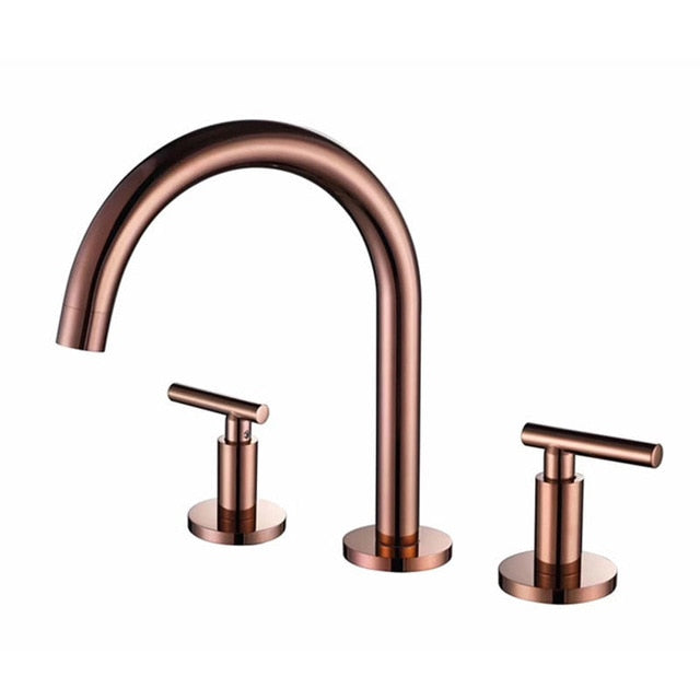 Bilbao-Gold -Black - Rose Gold 8" Inch Wide Spread Lavatory Faucet