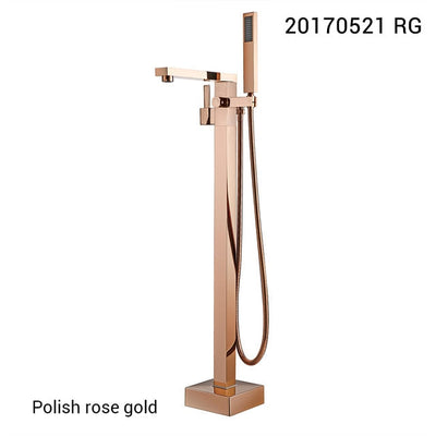 Rose Gold, Matte Black, Brushed Gold, Chrome , Brushed Nickel Freestanding Bathtub Filler