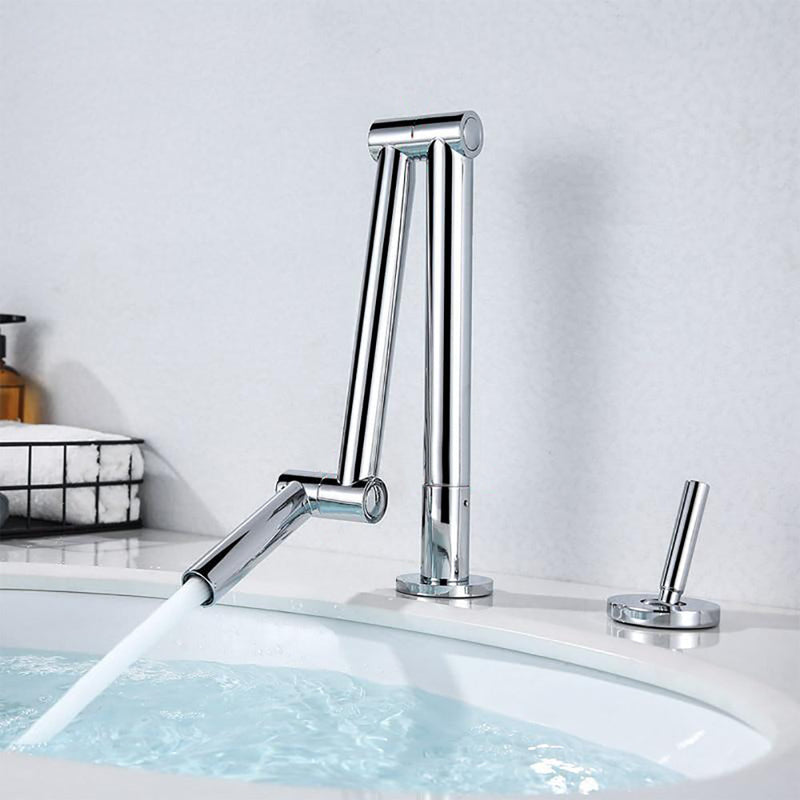 Chrome Modern Design Single Bar Faucet  Deck Mount