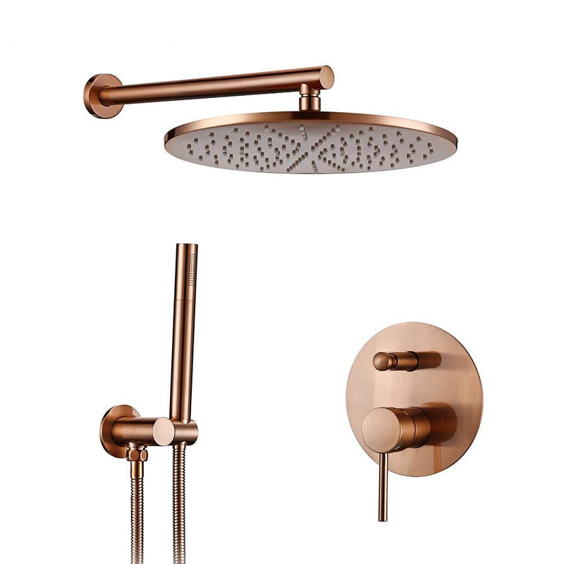 Brushed Rose Gold  2 way diverter shower Kit