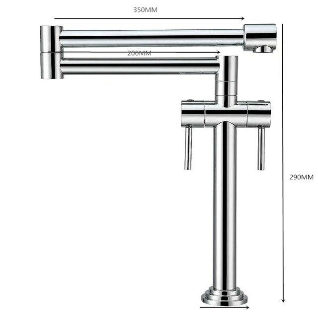 Deckmount hot and cold water pot filler faucet