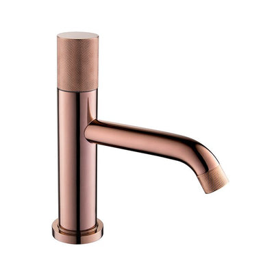 Matte Black and Rose Gold Tall Vessel Sink Faucet