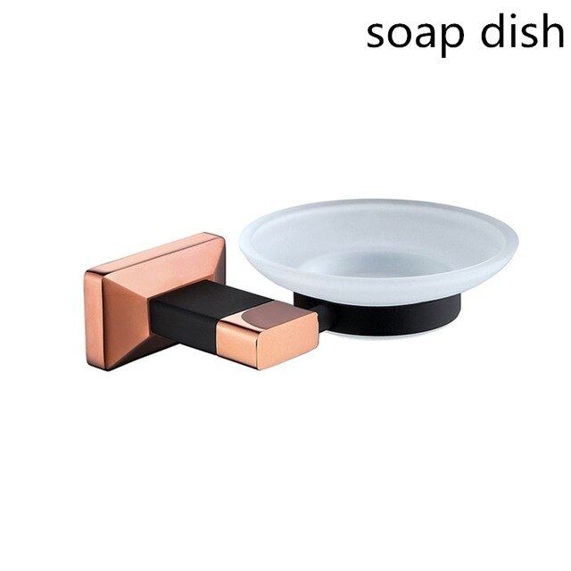 Rose Gold with Black Two Tone Colors Bathroom Accessories