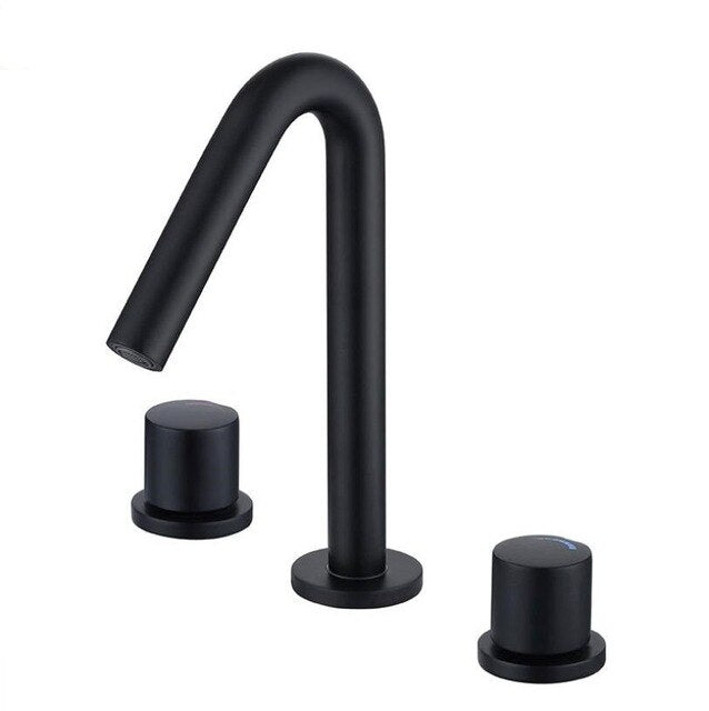 Brushed Gold- Matte Black-Chrome 8 inch Widespread Bathroom Faucet