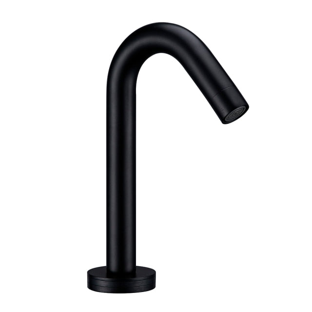 Black Matte Commercial Sensor Single Hole Bathroom Faucet