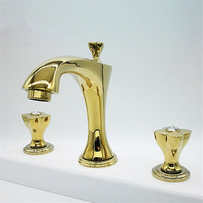 Grace- Crystal Diamonds 8 Inch Wide Spread Bathroom Faucet