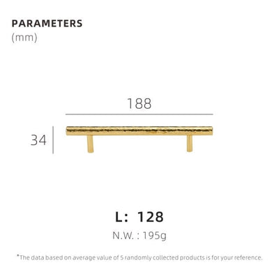 Nordic Gold polished hammered cabinet door handles and knobs