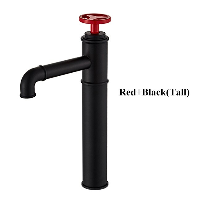 Industrial Victoria Single Hole Tall and Short Bathroom Faucet