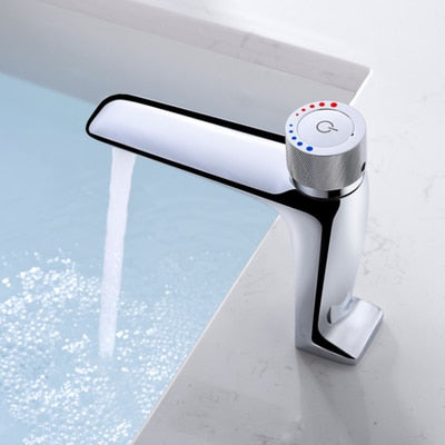 Gun grey metal single tall and short  hole bathroom faucet