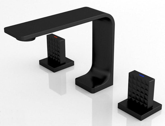 Matte Black 8 " Wide Spread Bathroom Faucet