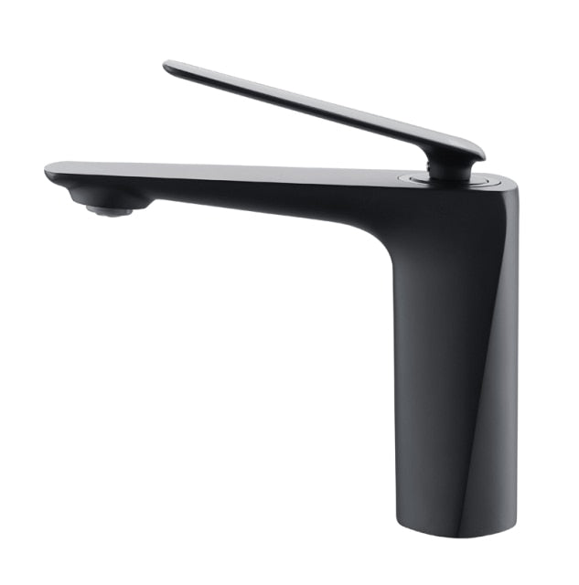 Rose gold -Black Single hole bathroom faucet