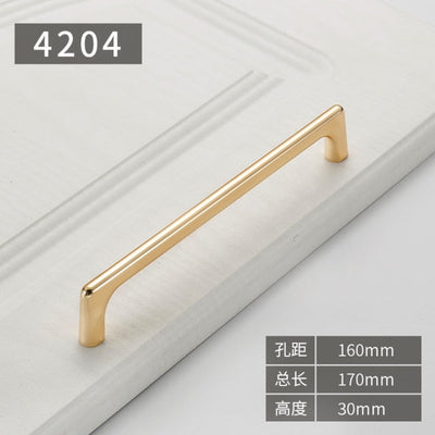 Gold polished cabinet door handles and knobs