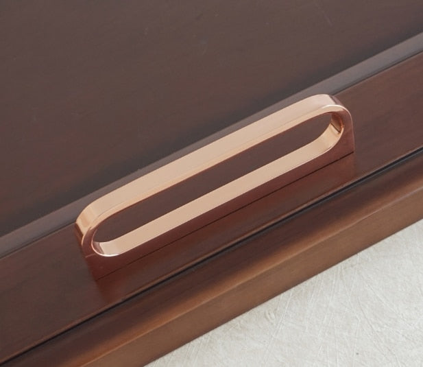 Rose Gold Polished Cabinet Door - Drawer Handle and knobs