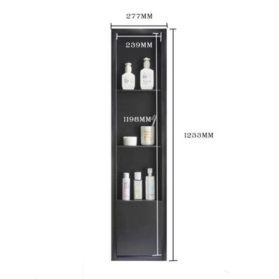 Black bathroom wall mounted niche shelve