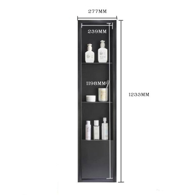 Black bathroom wall mounted niche shelve