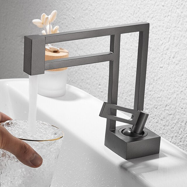 Geo- single hole bathroom faucet