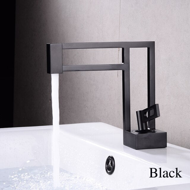 JERICO 941- Brushed gold-white-black  single hole bathroom faucet