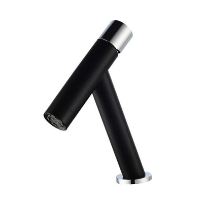 Black Matte Tall vessel and short single hole bathroom faucet