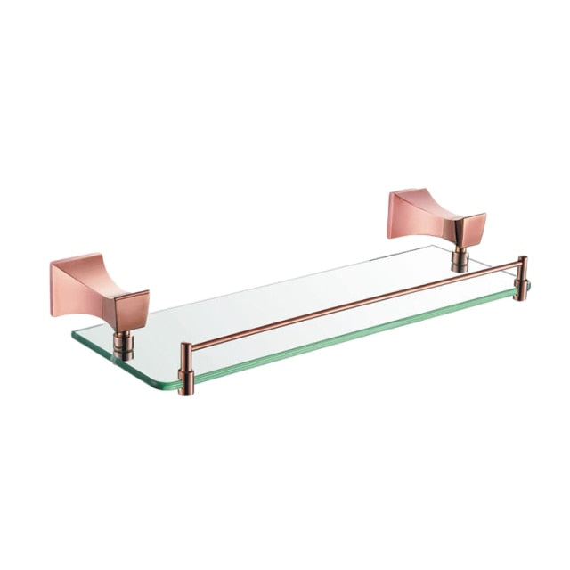 Rose Gold Polished-Square Bathroom Accessories