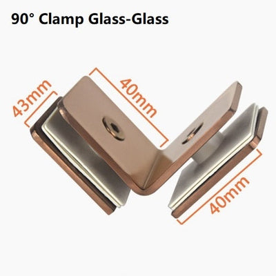 Rose Gold Polished Shower Glass Door Hardware for Custom Tempered Glass Door