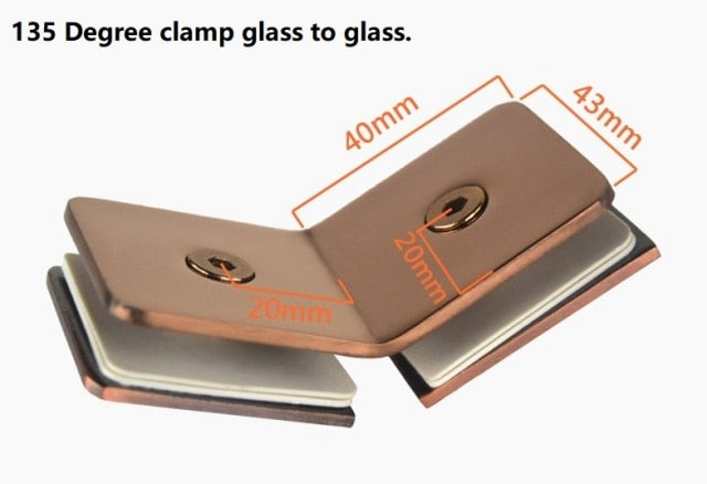 Rose Gold Polished Shower Glass Door Hardware for Custom Tempered Glass Door