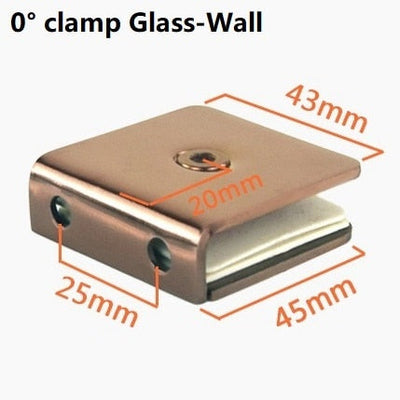 Copper rose bronze shower glass door clips holder