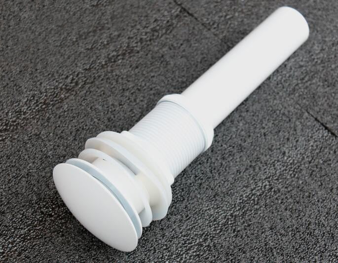 White Matte pop up drain