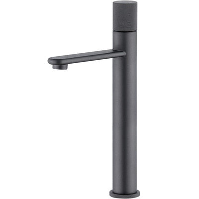 Grey Gun - Black Matte  Tall vessel and short bathroom faucet