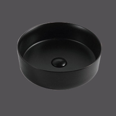 Color matte round vessel sink 14"