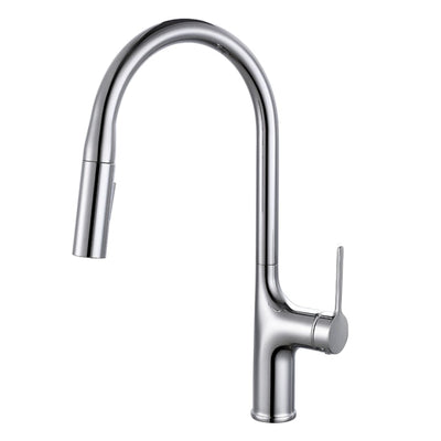 Amsterdam -Polished Rose Gold-White-Brushed Gold- Gold- Black Two Tone  Kitchen Faucet with pull out dual sprayer