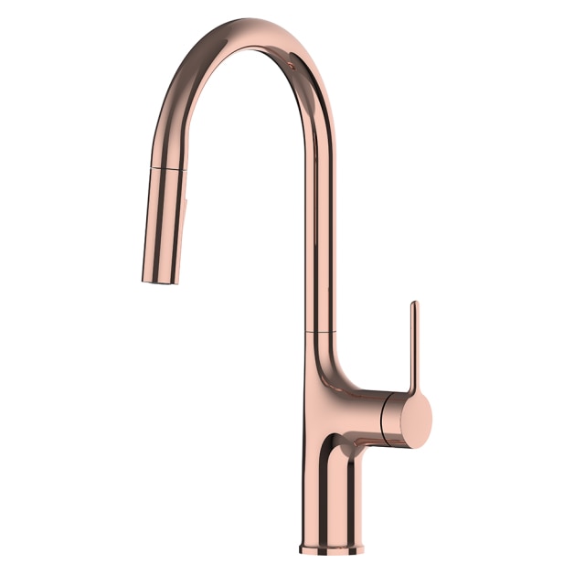 Amsterdam -Polished Rose Gold-White-Brushed Gold- Gold- Black Two Tone  Kitchen Faucet with pull out dual sprayer